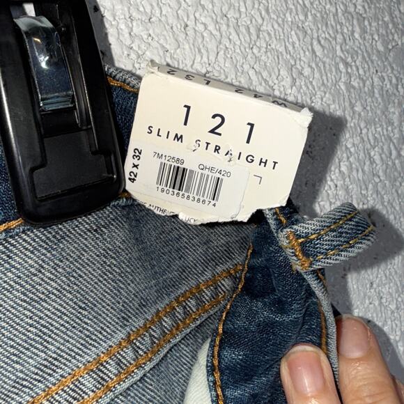 Lucky Brand Men's Slim-Fit 121 Heritage Stretch Jeans Henderson 42X32 $99 - Picture 7 of 9